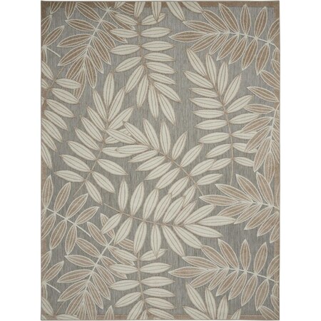 Homeroots 4 x 6 ft. Natural Leaves Indoor & Outdoor Area Rug 384954